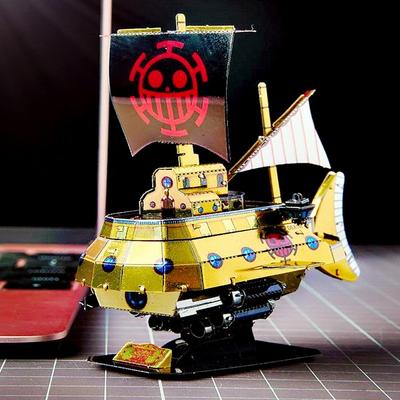 3D trojrozměrné kovové kožešiny Ponorka Barevný model modelu Figurky Korea Sere Three Puzzle