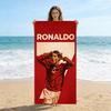 Ronaldo Numero 7 Portogallo Telo da Spiaggia Coppa del Mondo Asciugatura Rapida Piccolo Grande Asciugamano da Bagno per Spiaggia Piscina Yoga Palestra Casa Viaggio