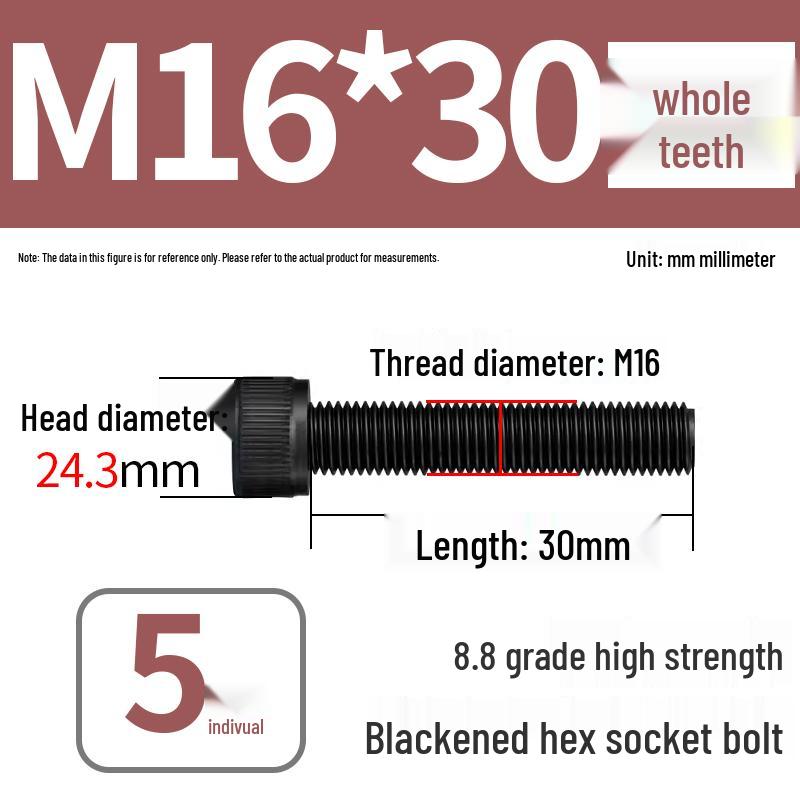 8.8 High-Strength Socket Head Cap Screw Bolt (M4-M20)