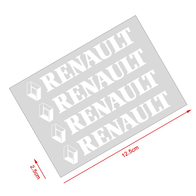 4Pcs Car Door Handle Stickers Tire Rear View Mirror Decals Accessories for Renault Dacia Megane 2 3 Clio 4 Captur Kadjar Fluence