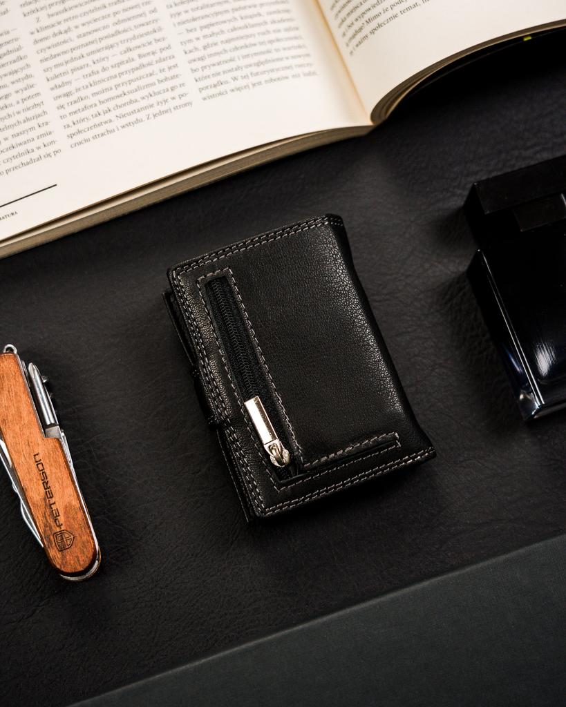 Men's Leather Wallet PTN G586-GKA-4543 Black