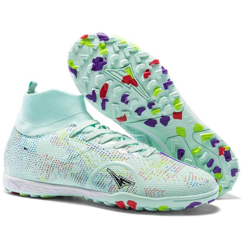 Men's/Women's Soccer Shoes Rubber Soft Sole Short Spikes Artificial Turf Indoor Competition Professional Children's Football Shoes