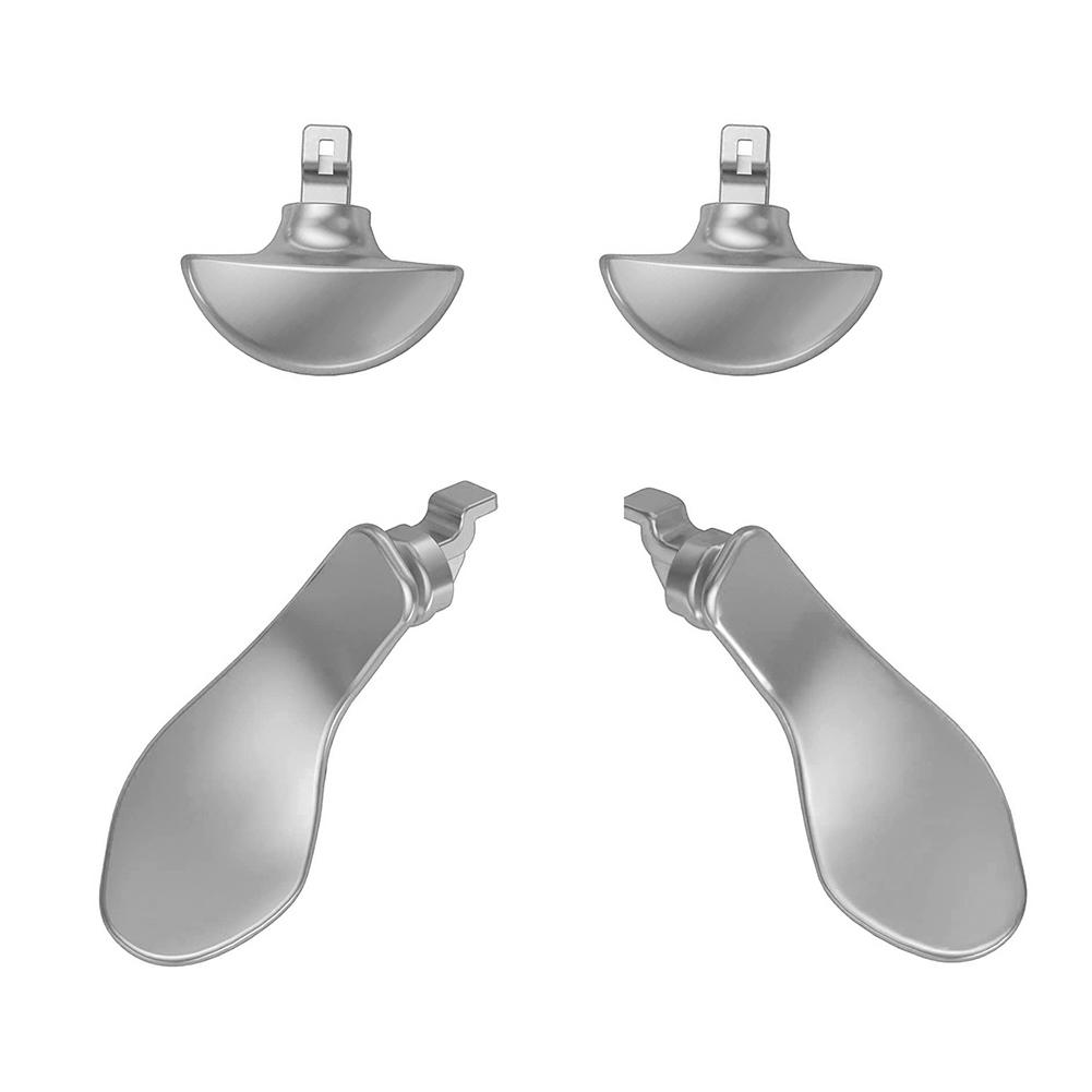 

4 шт. ручка металлическая задняя клавиша износостойкая металлическая сменная задняя вкладка антикоррозийные сменные аксессуары для контроллера PS5 Elite серебряный