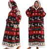 Autumn and winter sports and leisure warm TV blanket senior women's plush comfortable soft bathrobe warm fluffy robe