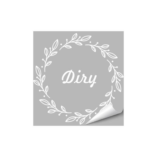 

Static Sticker Transparent with Garland Flower Printed Static Cling Label Glue-Free Decal for Washing B