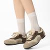 Dexun Shoes Women'S Casual Lace-Up Inner Height-Increasing Splicing Matte Spring New Flat-Bottomed Comfortable Single Shoes 26
