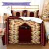 Muslimisches Muster Bettwäsche, Bettdecken-Set Bettdeckenbezug Kissenbezug Zuhause Geburtstagsgeschenk (1 Bettbezug + 2 Kissenbezüge, ohne Füllung)