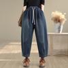 DIMANAF 2025 Autumn Winter Plus Size Women Jeans  Cotton Denim Long Pants Vintage Bottoms
