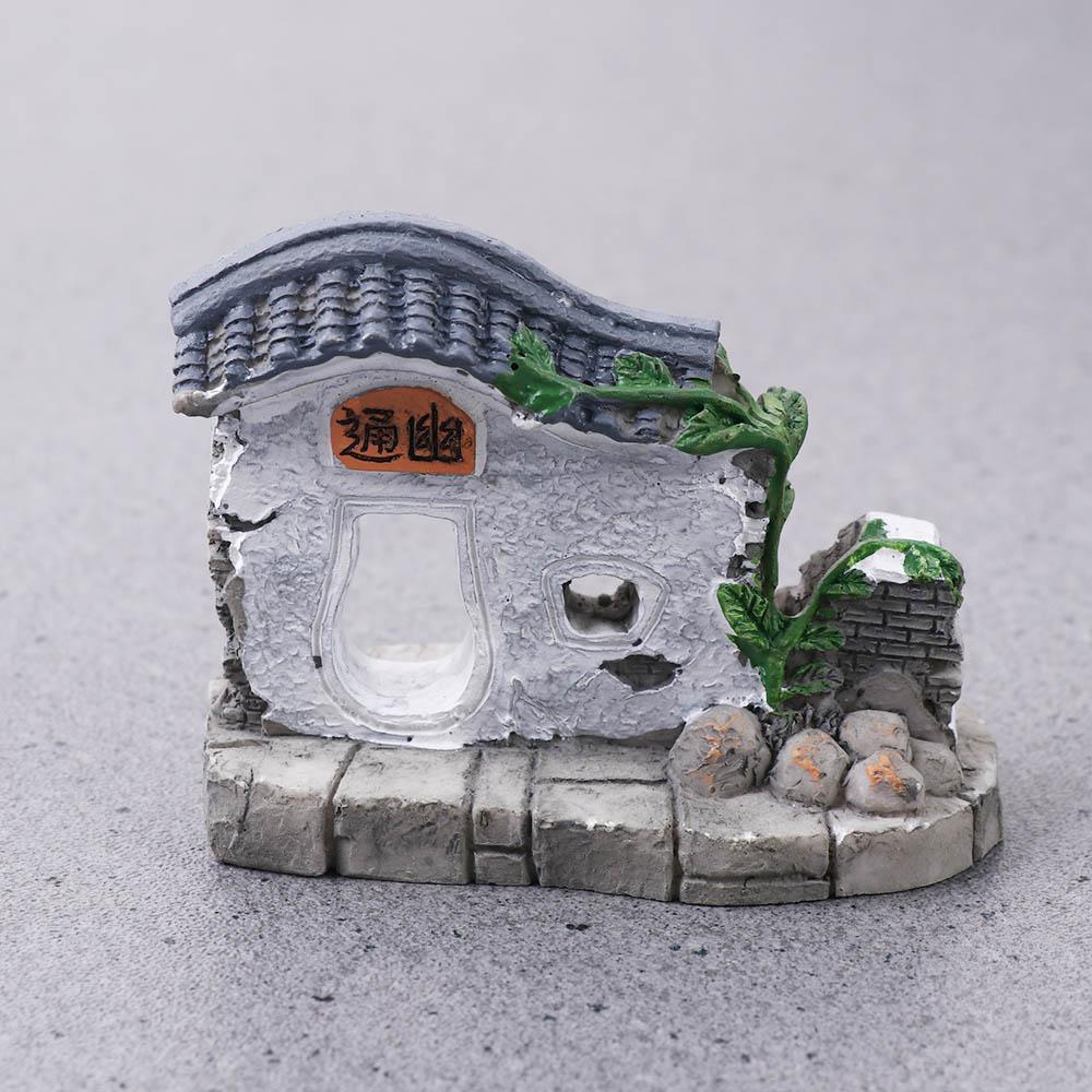 Kleines Haus Umweltfreundliches Sturzfestes Harz Mini Hausmodell Statue Garten DIY Bonsai Dekoration für Wohnaccessoires