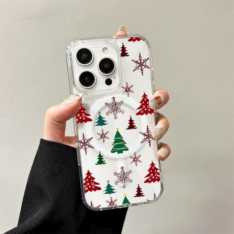 

Green Christmas Tree Magnetic Case for Samsung Galaxy S25 Edge S24 S23 S22 S21 Ultra Plus FE A56 A55 A54 A36 A35 A26 A16 Cover Galaxy A15