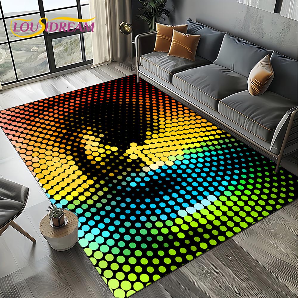 Note Music Colorful Musical Score Cartoon Dream Carpet Rug for Living Room Bedroom Home Sofa Decoration,Kid Non-slip Floor Mat
