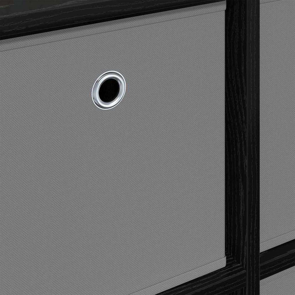 Sideboard with Drawers Black Oak Effect 68.5 x 32 x 67 cm