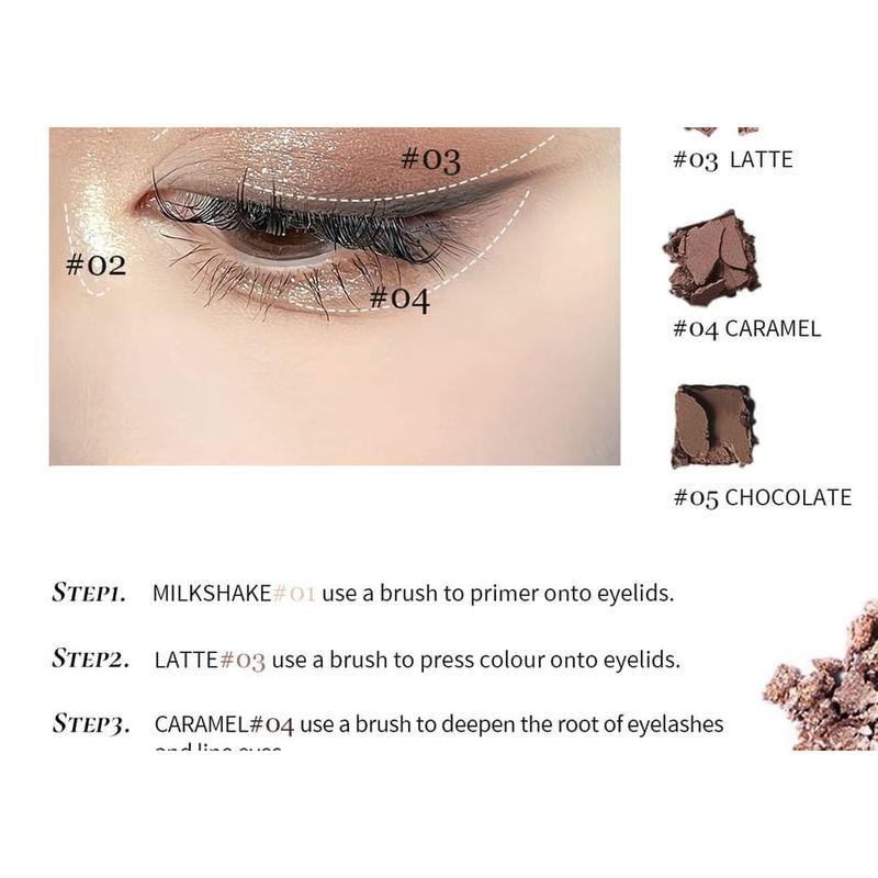 Eunarz - Série Cor Pura Paleta de Sombras 5 Cores - 4 Tipos