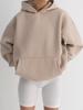 Women's Solid Long Sleeve Pocket Hoodie Sweatshirt Casual Loose Sportswear