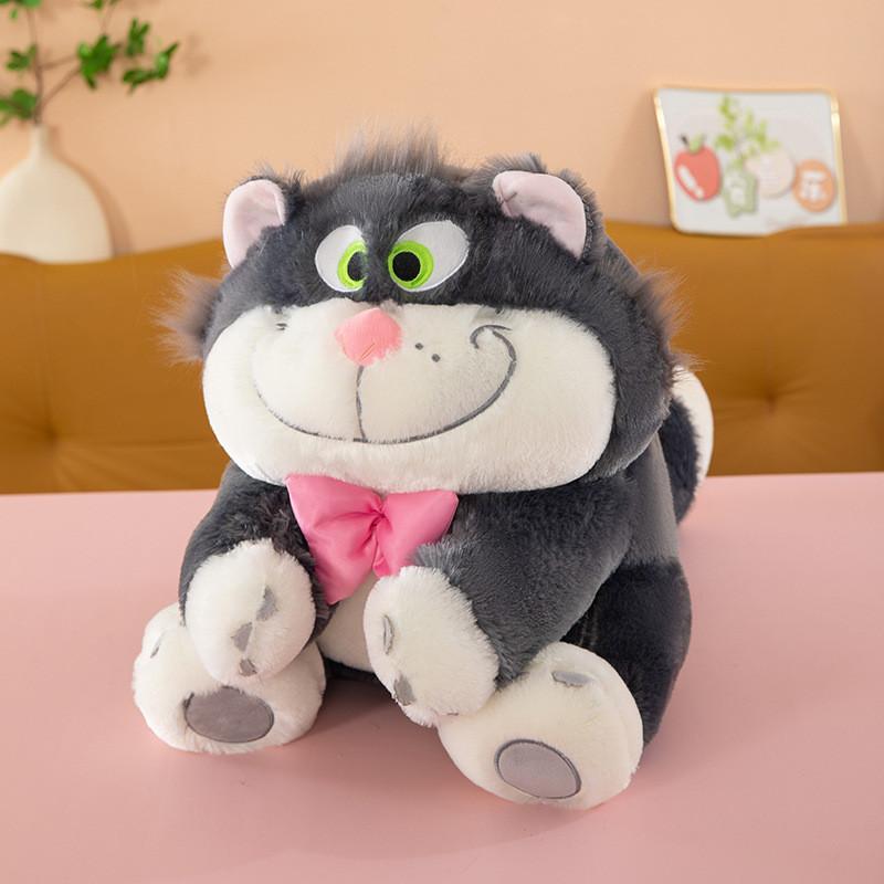Cat Plush Toy With Bowtie Cartoon Stuffed Animal For Kids Birthday Gift