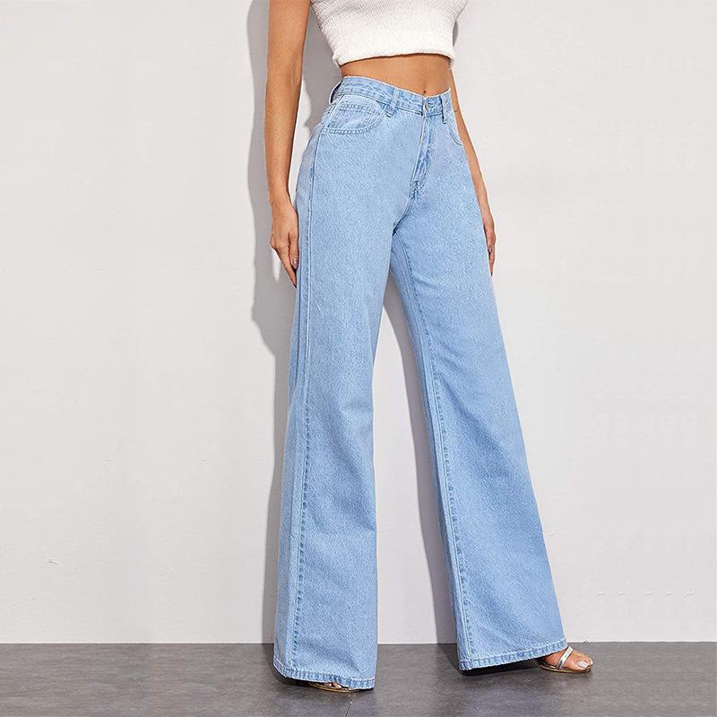 

Джинсы с высокой посадкой и широкими штанинами, летние новые тонкие, прямые, универсальные, в стиле ретро, с драпировкой, мужские и женские 5XL recommends 185-100kg