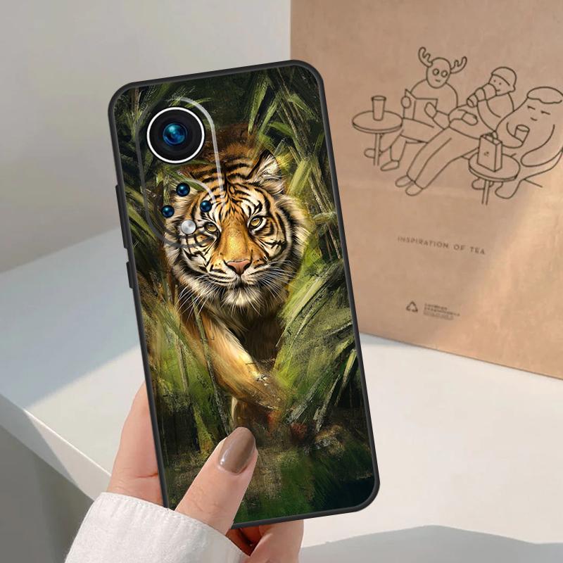 Animal Tiger For Huawei P20 P30 P40 P60 Pro P Smart Nova 9 5T Honor 70 90 50 Magic5 Lite X7a X9a X8a Case