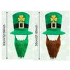 Chapéu de Copa do Dia de São Patrício Barba Postiça Festiva Fantasia de Celebração Verde para Festival Irlandês Festa de Aniversário Suprimentos de Decoração