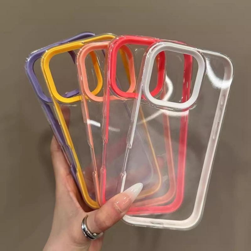 Soft Card Bag Candy Transparent Phone Case For iPhone 11 12 13 14 15 16 Pro Max Plus X Xs XR Max Bumber Back Cases Cover