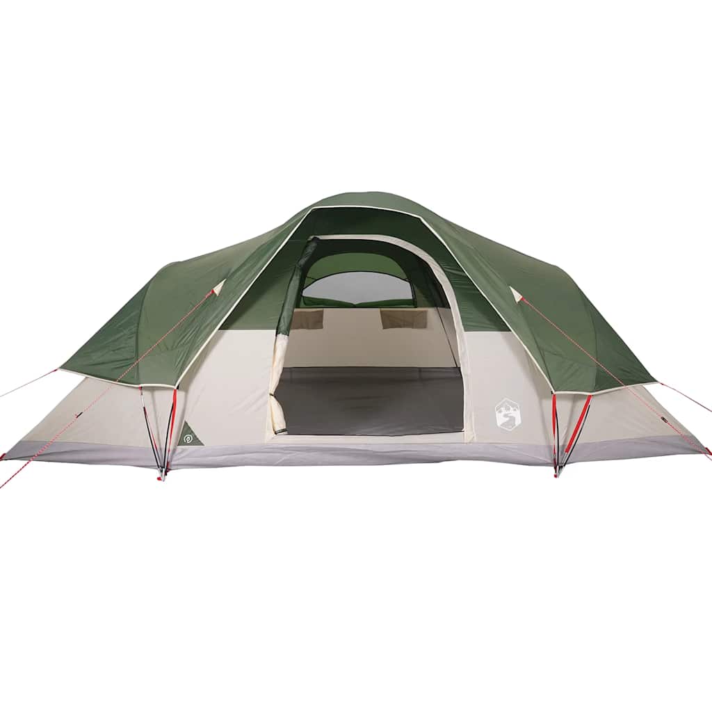 Dome Family Tent for 9 People Green Waterproof