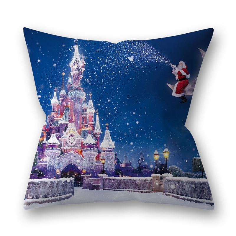 Husa de perna perna de Craciun copac cu fulg de nea imprimat canapea perna decorare perna acasa