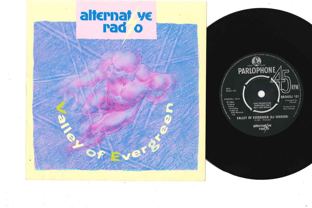 7inch Record ALTERNATIVE RADIO - Valley Of Evergreen / What A Dream RADIODJ101 PARLOPHONE 1984 UK Rock Used