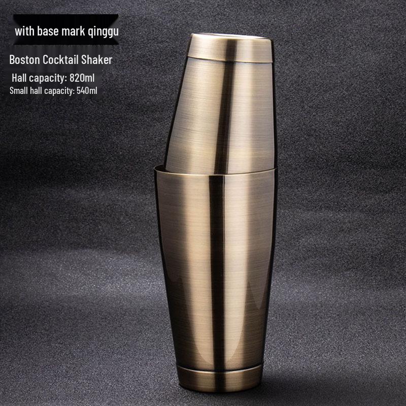 American-Style 304 Stainless Steel Boston Cocktail Shaker with Base