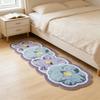 Blumen-Teppichboden aus Kunstkaschmir, rutschfest, waschbar, saugfähig, Plüsch, florale Bodenmatte, Dekoration für Wohnzimmer, Schlafzimmer, Badezimmer