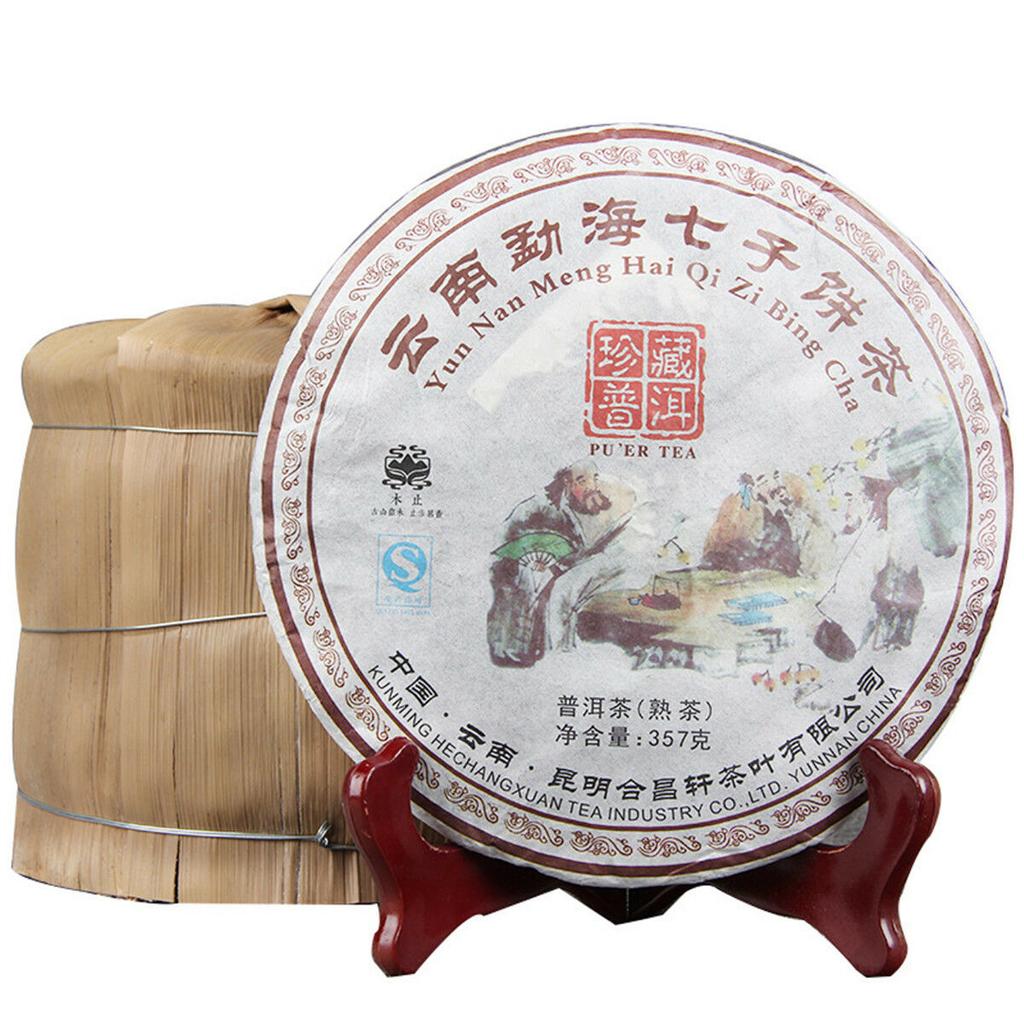 Black Tea Aged Puerh Tea Organic Ripe Puer Tea Dull-red Pu-erh Antique Tree 357g