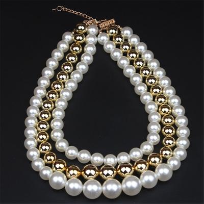 Multilayers Imitation Pearls Necklace with Punk Styles Jewelry Accessory for Trendy Women Comfortable and Stylish