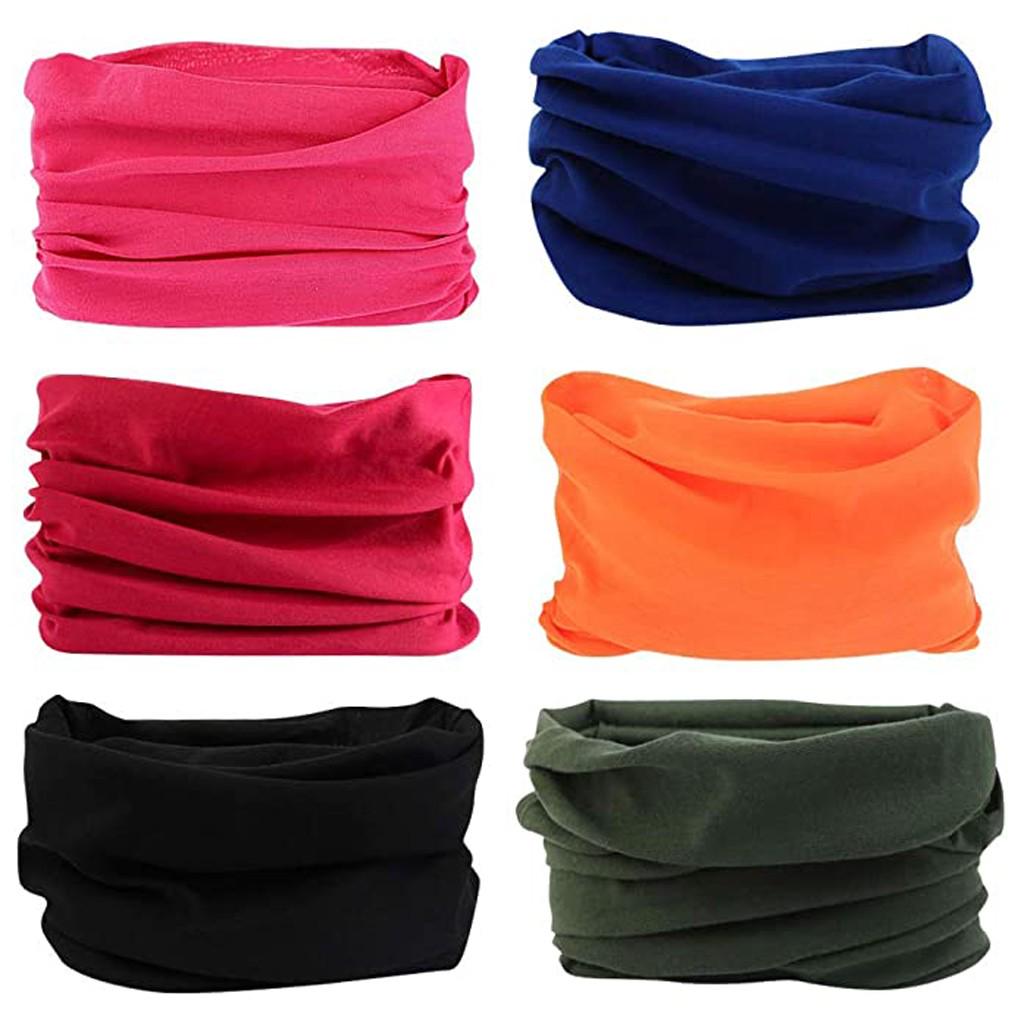 6PC Unisex Dikişsiz Bandana Rave Headband Eşarp Headwrap Neckwarmer Sürme Maskesi uygun fiyatlı
