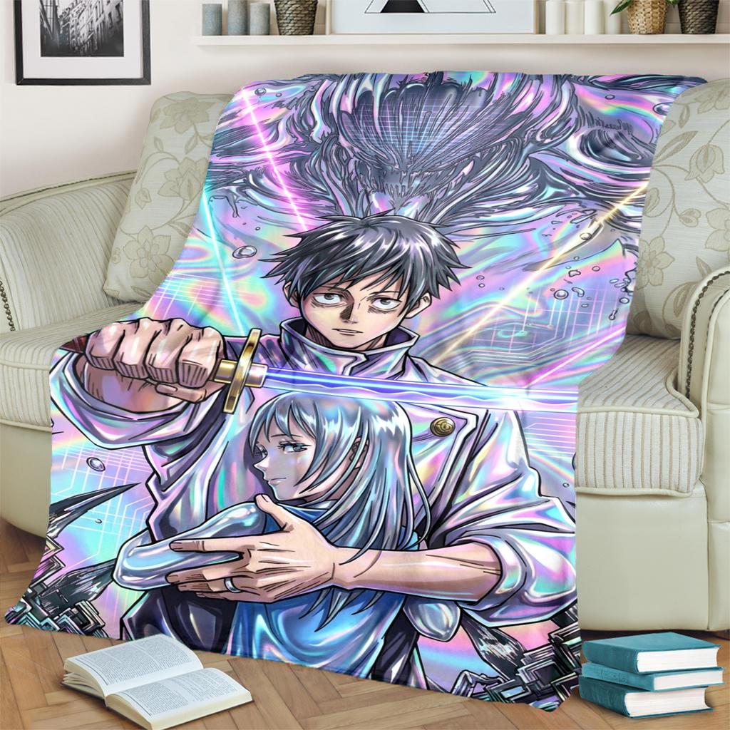 Jujutsu Kaisen Soft Blanket Warm Flannel Print for Bedrooms, Sofas, Beds, Chairs, Picnics, Travel