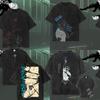 Jujutsu Kaisen T-Shirt Herren Damen Gewaschene Baumwolle Oversize T-Shirt Kleidung Sommer Schweres Gewicht Hohe Qualität Streetwear Damen Herren T-Shirt