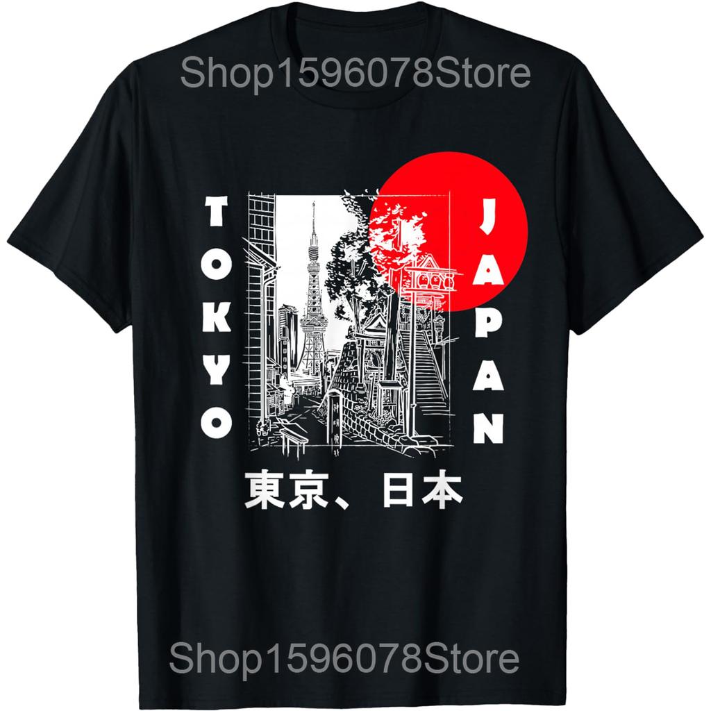 Japan Map T Shirt Japanese Culture Lover Men Women Pure Cotton Humor Streetwear Tee Shirt Short Sleeve Unisex Loose Clothing