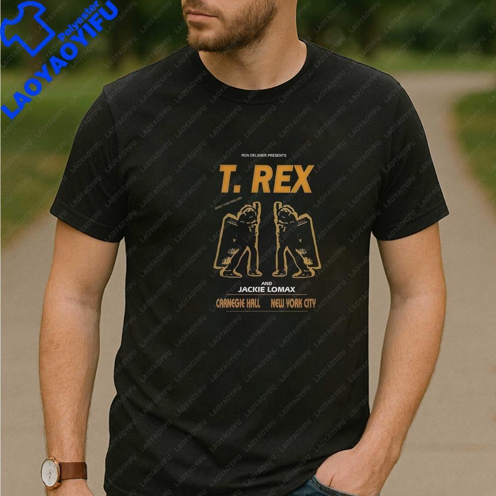 New Style Tops and Tshirts Featuring The British Rock Band TRex Shortsleeved Comfortable Tshirts for Both Unisex and Unisex
