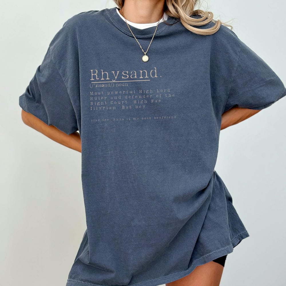 Team Rhysand Apparel Unisex Tee Retro ACOTAR Sarah J Maas Book Boyfriend Shirt Cotton Shirt Fantasy Bookish Y2K Top Streetwear