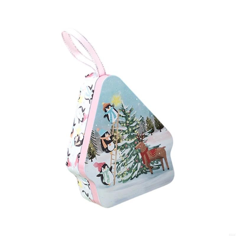 Portable Christmas Gift Tin Box Metal Candy Container For Kids Party Favor Candy Storage And Home Decoration HX6C