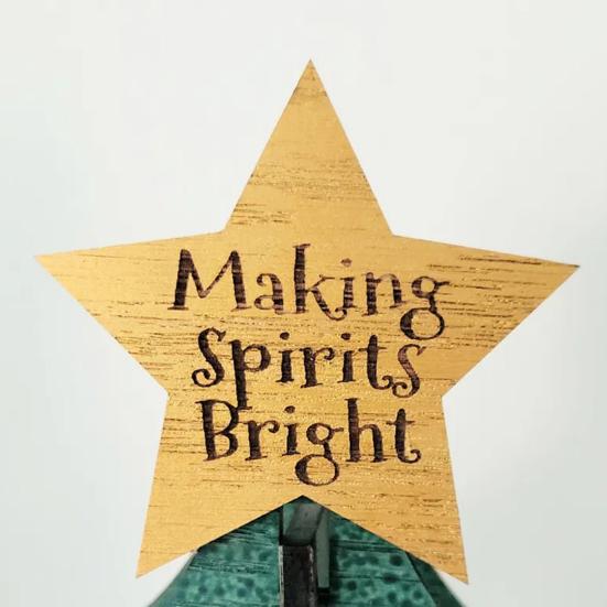 Yousheng Wooden Christmas Tree Wine Rack 24 Days Advent Calendar Wine Bottle Holder Adult Christmas Tree Countdown Decoration for Countertop Bar Decor