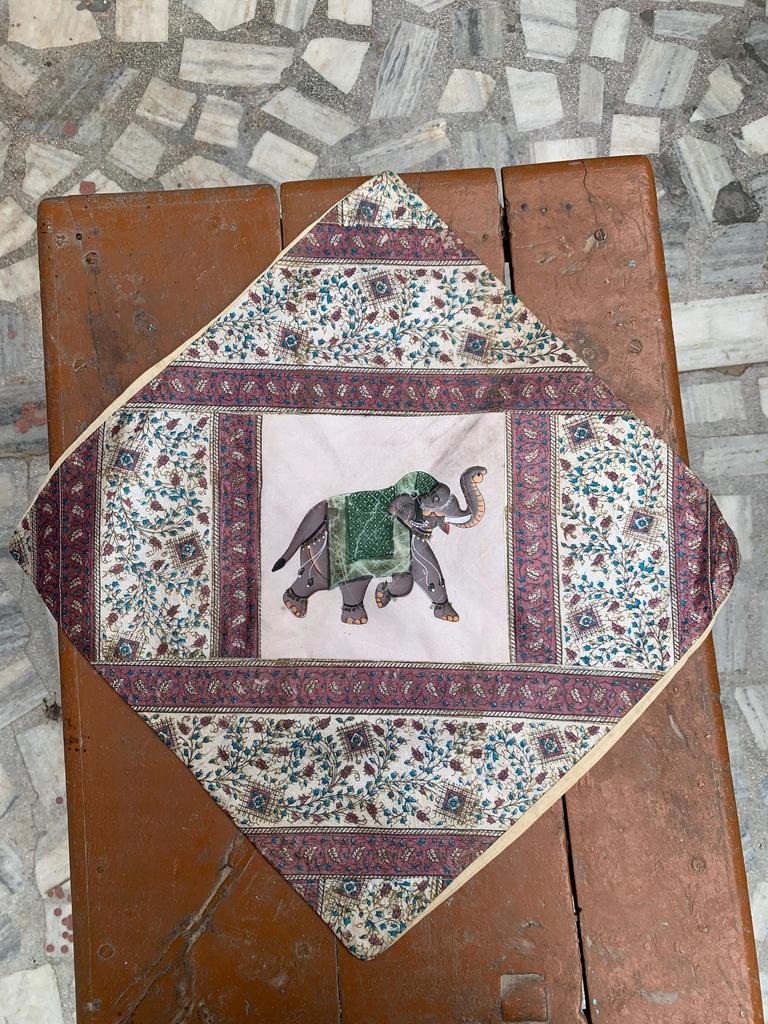 Hand Embroidered Cotton Pillow Cover: Bohemian Decorative Cushion 40