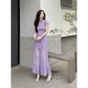 Korean gentle style lace top with long skirt two-piece set women's summer dress new high temperament Muse fan set