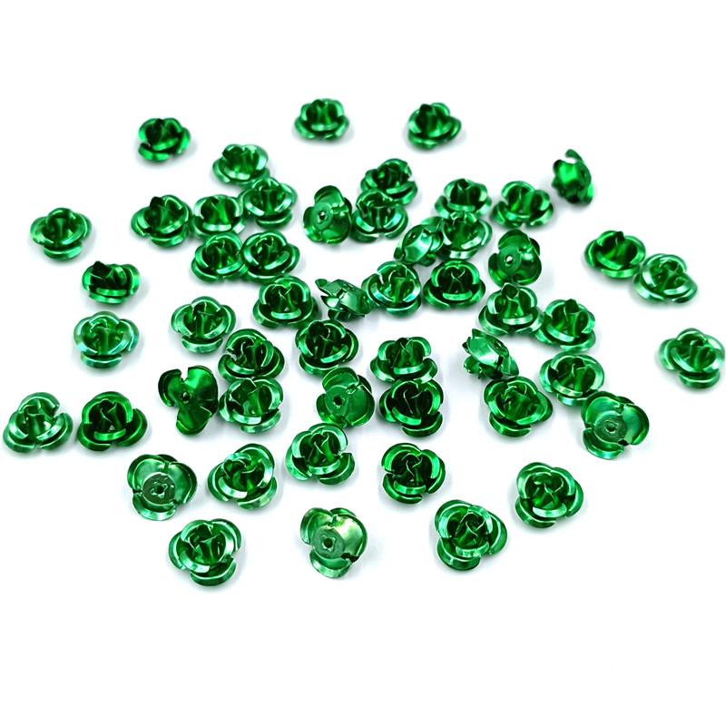 100/150/200 Stück Rosenblüten lose Perlen 8 10 12 mm Anhänger Großhandel DIY für Halskette Armband Schmuckherstellung