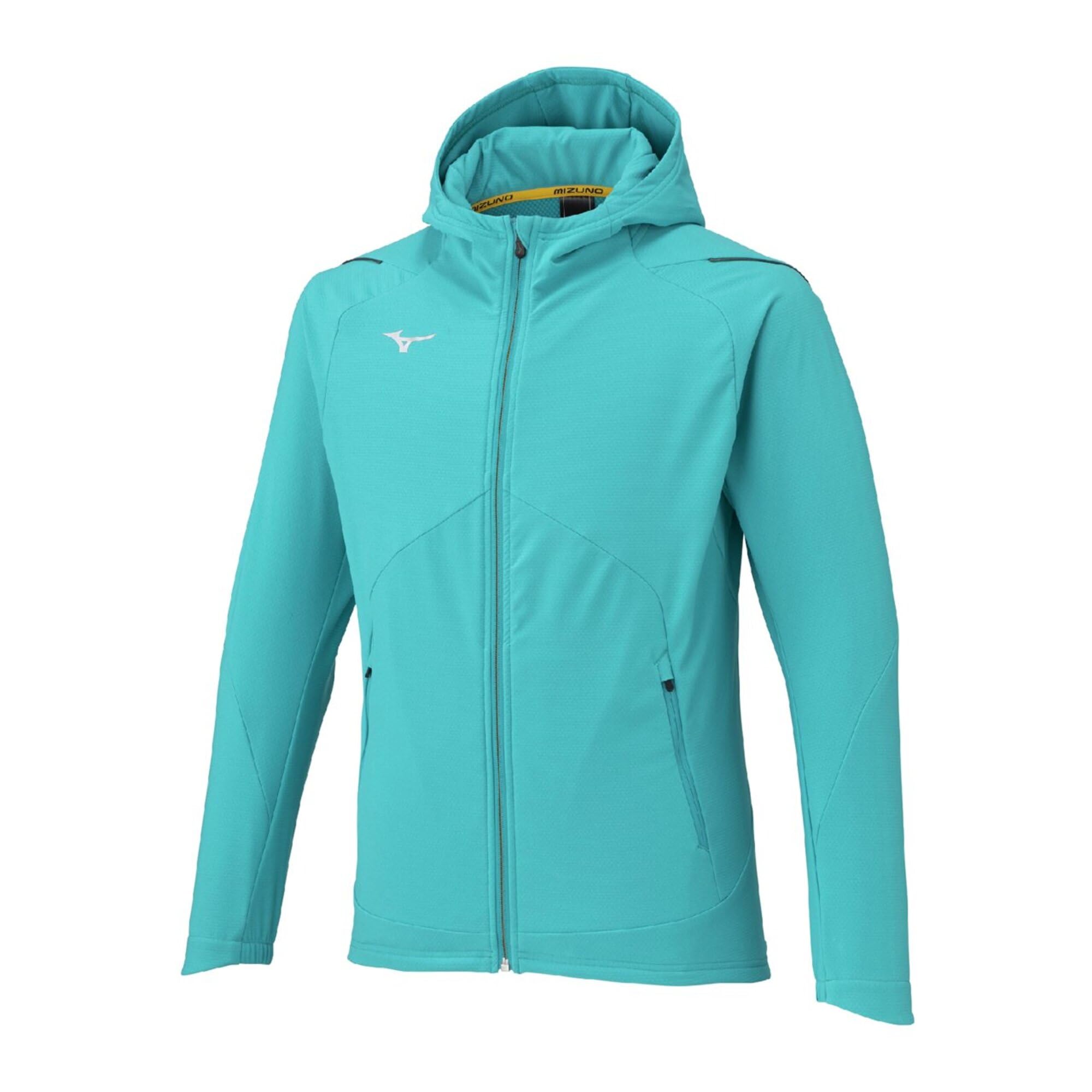 

Mizuno Tech Shield Training Windproof and XL Jacket, Stretch, 32MCC552, Men s, Turquoise,