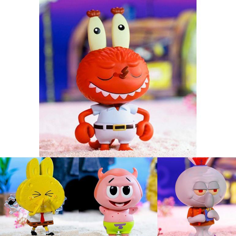 Authentic Popmart Labubu Spongebob Series Collectible Blind Box Trendy Toy