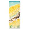 Miyamoto Kenema Chusen Tenugui Hand Blossom 50237 35 X 90 Cm (Dyed Towel) "Rape Journey" Approx.