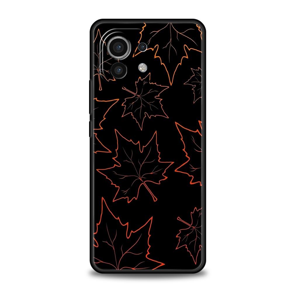Phone Case For Xiaomi Mi 14 13 12 11 Lite 13T 12T 11x 11T 10T Pro 9T Note 10 Lite Cover Autumn Leaves Fall Fox Pumpkin Halloween