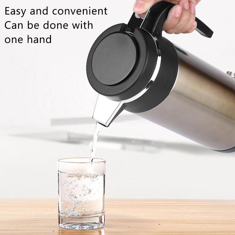 1000ML 12V/24V Stainless Steel Electric in Car Kettle Travel Thermoses Heating Water Bottle Electric in car Kettle in car Kettle