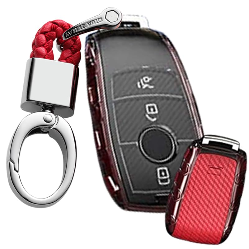 ONTTO Mercedes Benz Smart Key Case, Key Cover, Stylish, Textured, High Quality, Key Chain,
