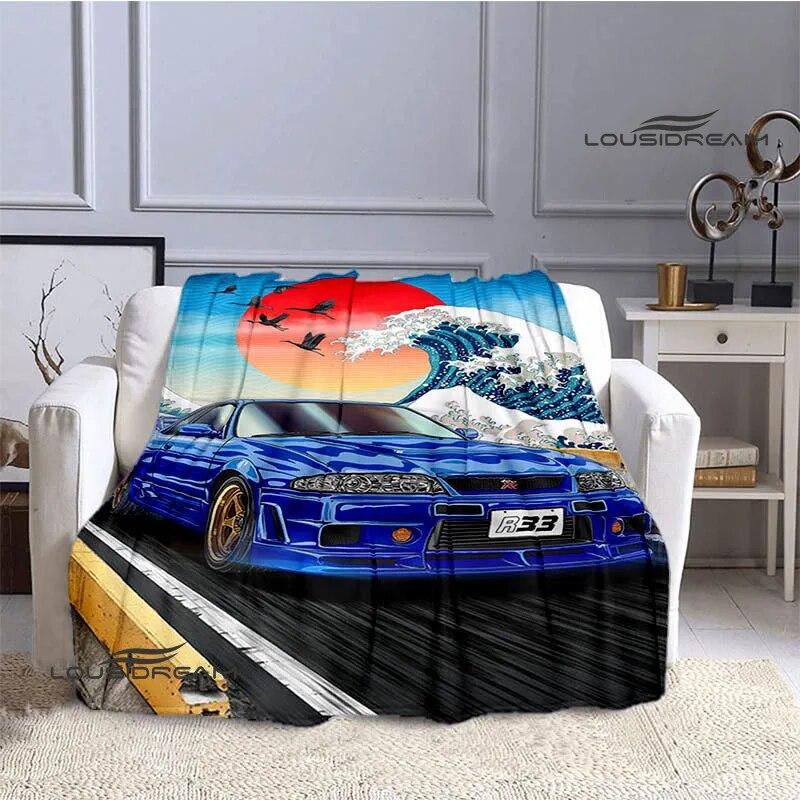 GTR Racing Retro Printed Blankets Warm Blanket Soft and Comfortable Home Travel Bed Blanket Picnic Blanket Birthday Gift
