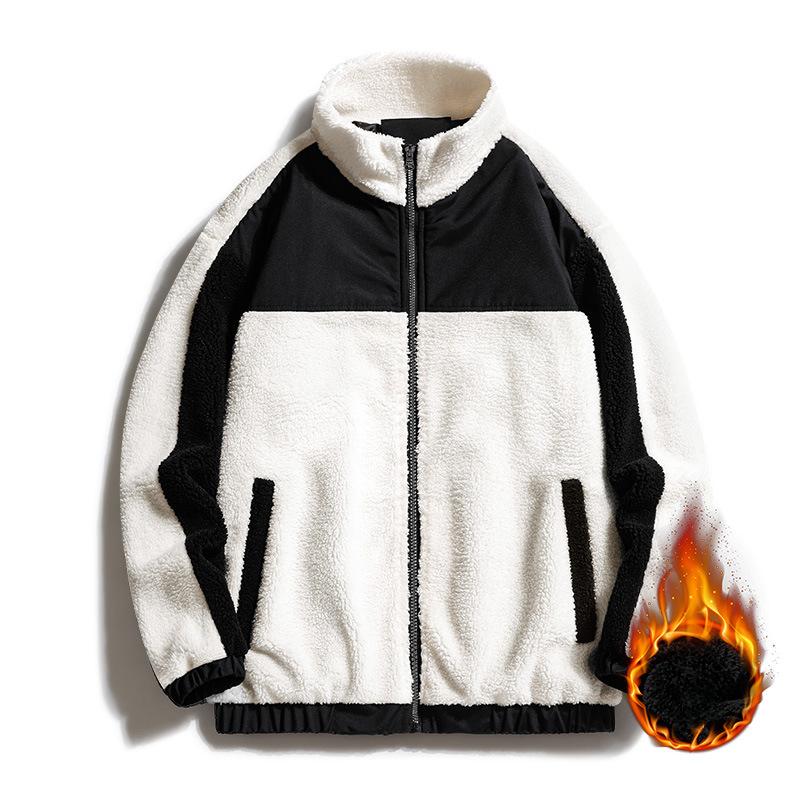 Mantel Herren Winter Lammfleece Verdickte Thermojacke Trendiges Komfort-Oberteil
