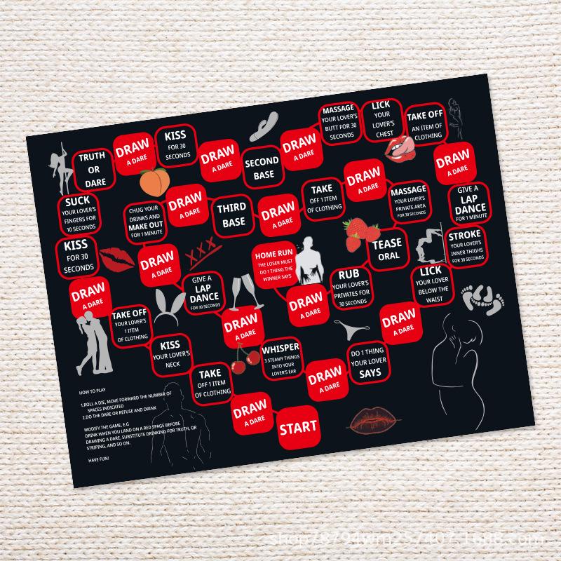 Cross-Border Couples' Creative Adult Dating and Drinking Board Game